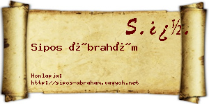 Sipos Ábrahám névjegykártya
